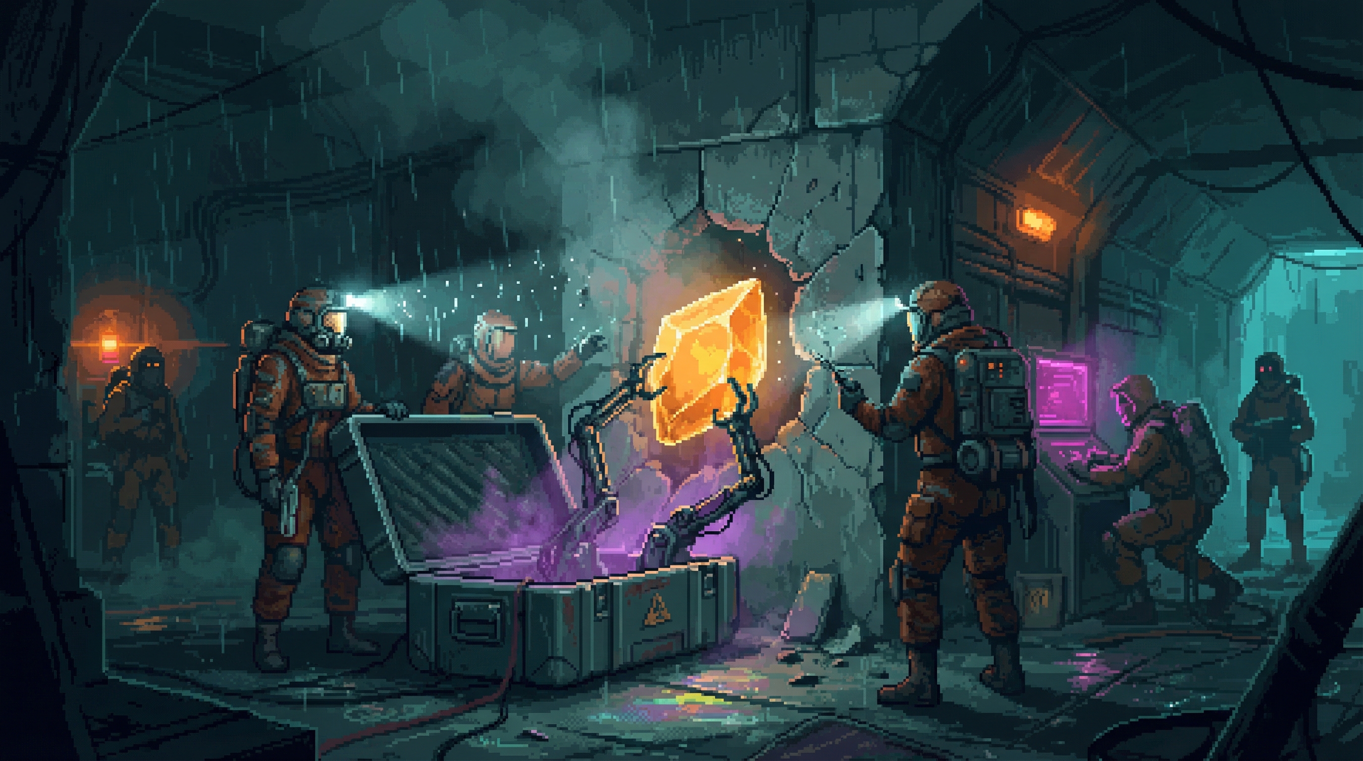 Fragment Hunters conducting an extraction in the Undercity tunnels