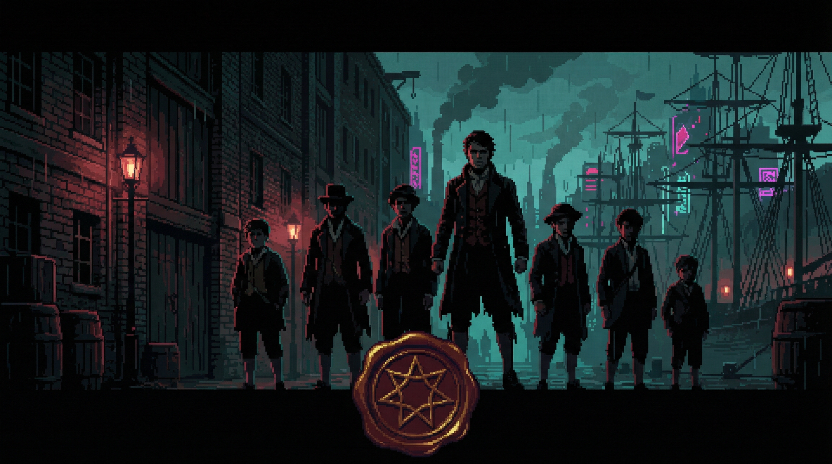 The seven-pointed star symbol of the Rothwell Foundation - each point representing one brother's domain