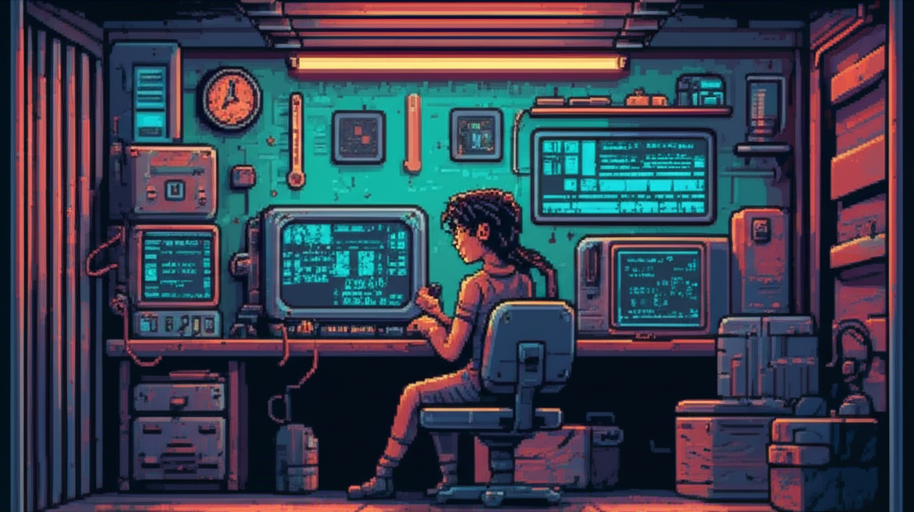 Mira at 2:47 AM, neural interface modified, vital sign monitors surrounding her - the point of no return